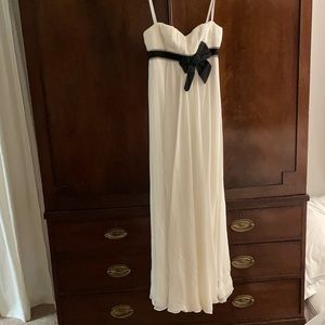 Long Strapless White BCBG Dress